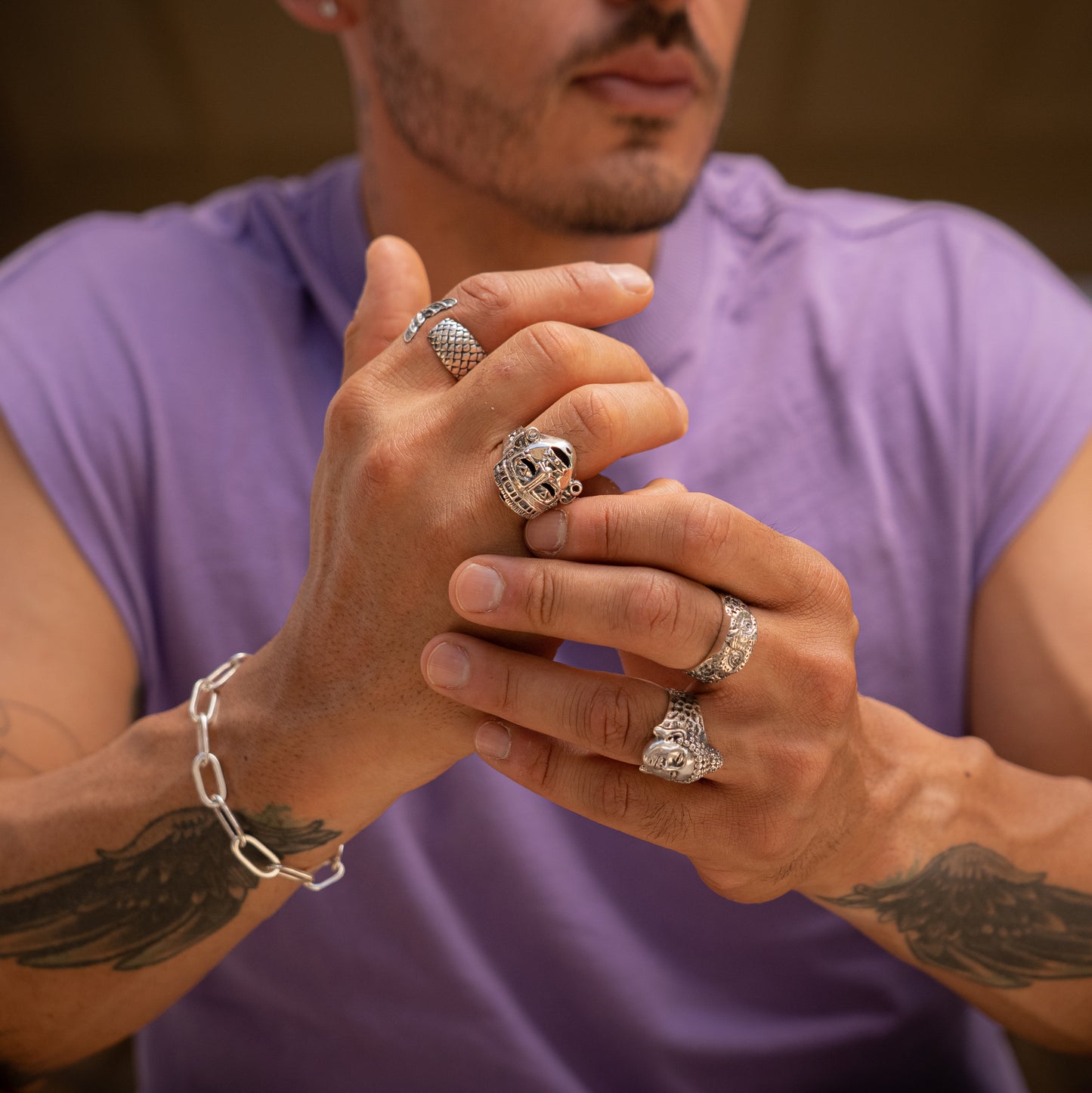Anillo máscara Xipe Tótec