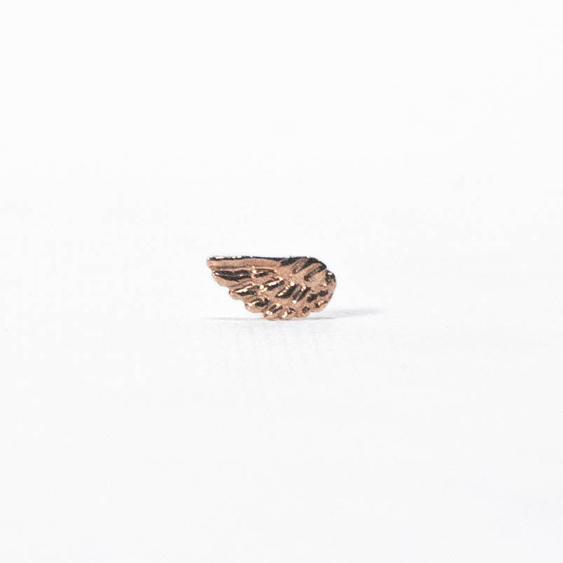 Arete ala derecha baño de oro rosa